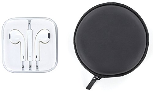 Apple Original OEM iPhone 6/6 Plus/5C/5S/5 Earphones with Delton Headphone Case - Non-Retail Packaging - White