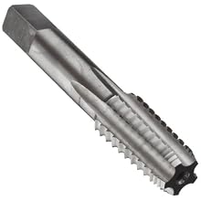 Union Butterfield 1567(NPTF) High-Speed Steel Pipe Tap, Interrupted Thread, Uncoated (Bright) Finish, Round Shank with Square End