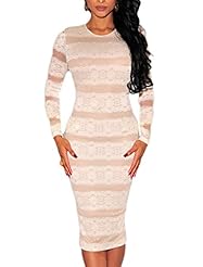 Sexy Long Sleeves Sheer Mesh Cotton Cocktail Bodycon Dress/Club Dress/Evening Dress/Party Dress/Mini Dress 
