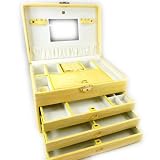 Coffret &agrave; Bijoux "La Diva" Jaune