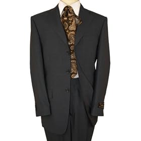 Italian Merino Wool 150s Men Suits Complete with Jacket and Pants Charcoal Grey