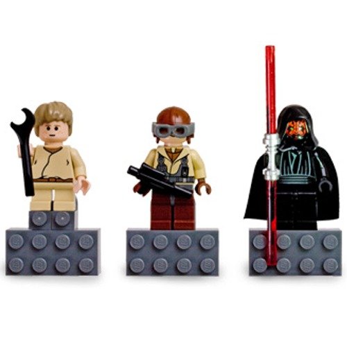 41xhLectGVL LEGO Star Wars Mini Figure Magnet 3pcs Set   Naboo Fighter Pilot, Darth Maul, Anakin Skywalker