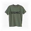 USMC Marines S/S T-Shirt - Authentic Military Style Physical Training T-Shirt in Military Green