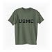 USMC Marines S/S T-Shirt - Authentic Military Style Physical Training T-Shirt in Military Green