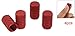 uxcell® Vehicle Red Tire Valve Stem Textured Covers Alloy 4 Pcs