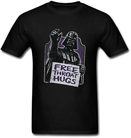 Hohon Funny Star Wars Darth Vader Free Throat Hugs Tshirt for Mens Black XXXL