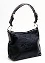 Prada Black Leather BR3226 Mid Size Handbag