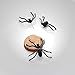 ODETOJOY 1 Pair Trendy Black Spider Stud Earring Punk Unisex Funny 3D Animal Cuff Earring Women Men Jewelery