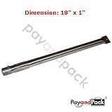 PayandPack 18' x 1' MBP 13181 Universal BBQ Barbeque Barbecue Replacement Straight Stainless Steel Pipe Tube Burner for Perfect Flame, Uniflame, and Other Grills