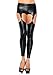 Leg Avenue Women's Wet Look Garter Leggings