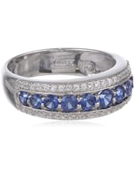 Sterling Silver Round Created White Sapphire Ring, Size 7