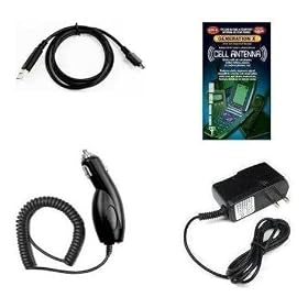 Cell Phone Accessories Bundle (Includes; USB Data Cable, Rapid Car Charger, Home Wall Charger, Generation X Antenna Booster) for LG VOYAGER VX10000, RUMOR UX-260, SCOOP LX260, ENV VX9900, CHOCOLATE VX8500, CHOCOLATE 2 VX8550, VX8600, AX8600, AX275, VX8350, VX5400, CE110, VU CU920 CU915, LX570 MUZIQ, CU575 TRAX, VX8700, CU720 SHINE, VX9400, AX380, UX-380, VX8800 VENUS, CU515, LX160, AX565