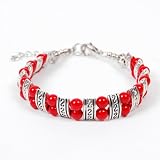 Tibetan S Symbol Trinket Bangle Bracelet Bead Red