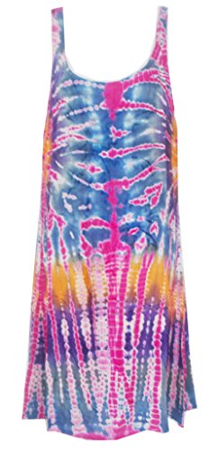 Missy and Plus Raya Sun Embroidered Tie Dye Dress/Cover Up
