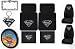 Search : Silver SUPERMAN 9pc Combo Set Front & Rear Floor Mats, Seat Covers, Steering Wheel Cover, CD Visor Organizer, License Plate Frame & Keychain Plus Bonus Matching Decal