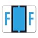 Smead A-Z Color-Coded Bar-Style End Tab Labels, Letter F, Blue, 500 per Roll (67076)