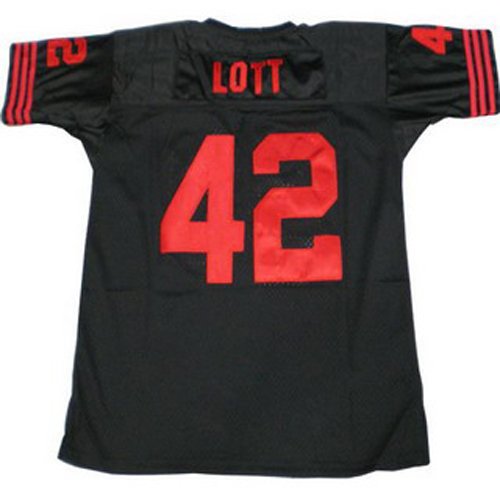 San Francisco 49ers 42# Lott Black Throwback NFL Jerseys Authentic Football Jersey Size 48-54 (Please Select the Size When You Order, Can Do Drop Shipping)
