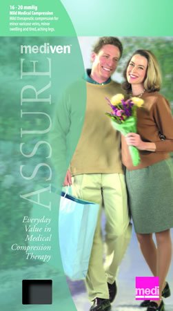 Mediven Assure 16-20 mmHg Unisex Closed Toe Thigh Highs w/ Silicone Top Band Size: X-Large, Color: Beige (0)