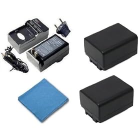 SaveOn 2Pack Battery and Charger Kit includes Two Hi-Capacity Replacement Canon BP-718 Batteries + Rapid Power Battery Charger + SaveOn Cleaning Cloth for Canon VIXIA HF R30, HF R32, HF R300
