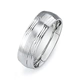 14k White Gold Custom Made 7 Mm Comfort Fit Wedding Band W Brushed Satin Center Size Z4