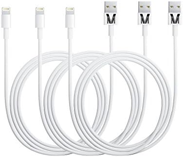 VMwireless 3x High Quality 1M/3FT USB Lighting Cable for Iphone 5/5S/5C/6, Ipod Touch 5G/NANO 7G IPAD 4, IPAD MINI/MINI 2, Ipad AIR/AIR 2, Compatible with IOS 8 (WHITE)