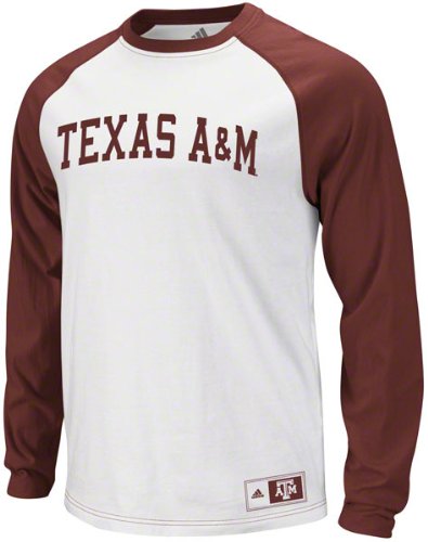 Texas A&M Aggies adidas Home Field Advantage Long Sleeve Raglan Crew Shirt
