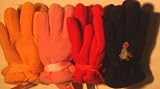 Set of Four Fleece Polyester Microfiber Gloves for Infants and Toddlers Ages 1-3 years