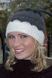 Alpaca Hand Knit Hat ZigZag Style