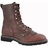 AdTec Mens Chestnut 9in Lacer Work Boots Leather Packer