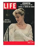 Actress and Princess of Monaco, Grace Kelly, April 9, 1956 Photographic Poster Print by Peter Stackpole, 8x10