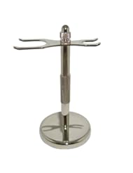 Chrome 2 Prong Safety Razor and Shaving Brush Stand from Super Safety Razors