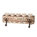 Wilco Imports Wood with Glass Votive Cups for Five Candles 15-Inch by 6-1/2-Inch by 5-3/4-Inch High