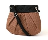 eThreads Black and Tan Water-resistant Burberry Quilted Small Pleated Tote
