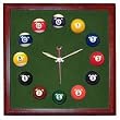 Trademark Square Cherry Billiard With Spruce Mali Felt Clock