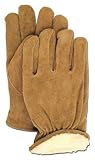Boss Pile Lined Split Leather Gloves Large