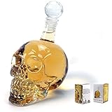 OrangeTag 1000ml Skull Head Vodka Whiskey Shot Glass Bottle Drinking Home Bar Decanter