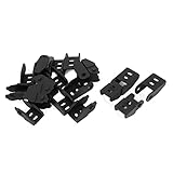 uxcell ドラッグチェーンエンドコネクタ　プラスチック　ケーブルドラッグチェーン用　10mm x 15mm　ブラック　10ペア入り
