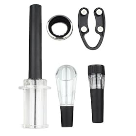 Wine Gift Set 5 in 1 Wine Opener/Pourer/Vacuum stopper/cutter/Stop