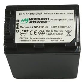 Sony DCR-SR87, SR87 Replacement Battery (Premium Japanese Cells, 4600 mAh, 5-YR Warranty) (by Wasabi Power®)