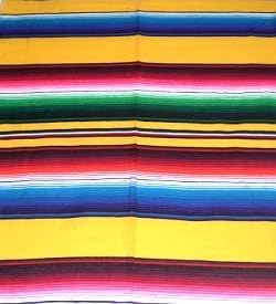 Mexican Serape Blanket Table Runner Decor You Choose Color (Yellow)
