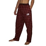 Mens NHL Colorado Avalanche Plaid Cotton Sleepwear / Pajama Pants - Red & Black (Size: S)