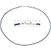 Leather Cord Necklace Blue 18"