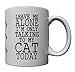 P&B Leave Me Alone Talking to My Cat Ceramic Coffee Mugs 11 oz