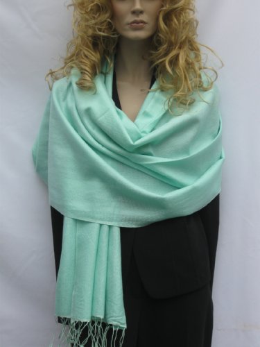 PASHMINA SHAWL (Large) in Pista color from Legend Collections PASHMINA SHAWL (Large) in Pista color from Legend Collections