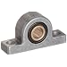 Spyraflo PB0-250-B SAE-840 Oil Impregnated Bronze Bearing Pillow Block, 2 Bolt Holes, 0.25" Bore Diameter, Aluminum, Inch