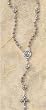 Immaculate Mary Metal Rosary with Matching Case - 3mm Beads - 14" Chain - IMPORTED FROM ITALY