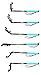 Selfie Stick for iPhone 6 6s Plus 5 5s 5c 4 | Android Samsung Galaxy S5 S6 Note LG G4 HTC One M9 Nexus OnePlus 2 | Plug and Play Stik for Easy Fast Photos | Blue Handle