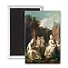 Carthusian Monks in Meditation (oil on.. - 3x2 inch Fridge Magnet - large magnetic button - Magnet