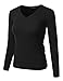 JJ Perfection Women's Versatile Long Sleeve Pullover Sweater w/ Button Design