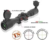 Leapers 3-9x40 Scope, Illuminated Mil-Dot Reticle, 1/4 MOA, 25mm Tube, 3/8 Rings, Rubberized Exterior